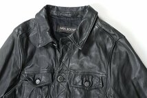 NEIL BARRETT ◆ レザー ジャケット 黒 XSサイズ Gジャン型 イタリア製 ニールバレット ◆50/K2L_画像3