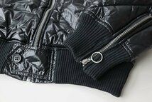 KRIS VAN ASSCHE ◆ ダイヤキルティング ブルゾン 黒 サイズ44 (中綿入り) 襟ボア ジャケット クリスヴァンアッシュ ◆59/K2M_画像4