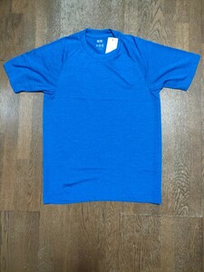 【新品未使用】UNIQLO ユニクロ ドライEXクルーネックTシャツ Sサイズ 62Blueサイズ