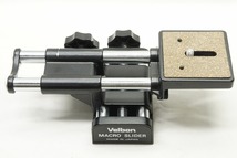 【適格請求書発行】良品 Velbon ベルボン MACRO SLIDER マクロスライダー 微動装置 元箱付【アルプスカメラ】240211u_画像4