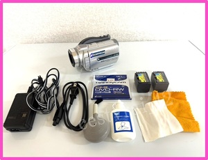 SONY CMOS HANDYCAM DCR-DVD505 バッテリー2個 アダプター 未開封DVD-RW付 他 計10点 2006年製 ビデオカメラ 現状品