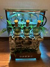 【レクサス エンジン ボトルホルダー テーブル】インダストリアル　アイアン家具　テラリウム　サイバーパンク　世田谷ベース LEXUS_画像3