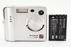 ★良品★FUJIFILM 富士フィルム FinePix F401 シルバー デジタルカメラ オールドカメラ バッテリー #e0387