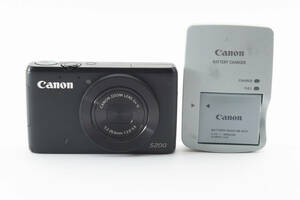 ★外観美品★Canon キャノン キヤノン PowerShot S200 黒 ブラック コンパクトデジタルカメラ 充電器 #e0410