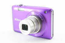 ★外観美品★Nikon ニコン COOLPIX S3300 紫 パープル コンパクトデジタルカメラ バッテリー ACケーブル #e0424_画像2