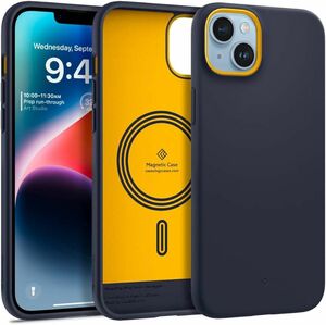 iPhone14plus ケース TPU シリコン ブルーベリーネイビー