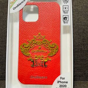 【iPhone12/12 Pro ケース】“シュリンク” PU Leather Back Case (レッド) 赤 オロビアンコ