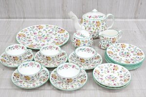 【行董】AA000BOM16 MINTON ミントン 食器 まとめ フラワー 花柄 カップソーサー ポット シュガーポット ミルクポット 大皿 小皿 洋食器