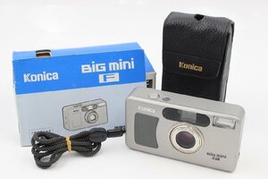 【行董】AA121BOM62 KONICA コニカ BIG mini F ビッグミニ コンパクトカメラ 35mm F2.8 フィルムカメラ ケース ストラップ 元箱付き