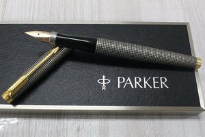 【行董】AC595ABC80 PARKER パーカー 万年筆 ペン先14K STERLING SILVER スターリングシルバー ※ゆうパック※