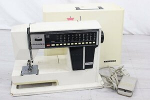 【行董】AC607ABC91 JANOME ジャノメ ミシン フットペダル付き MODEL 5001 ハンドクラフト 手工芸 裁縫 洋裁 通電のみ確認 現状品