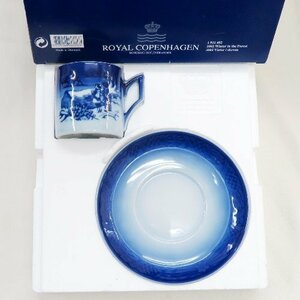 超美品・激レア【ROYAL COPENHAGEN ロイヤルコペンハーゲン】イヤーカップ&ソーサー クリスマス 2002年 C&S 1客 純正箱入り