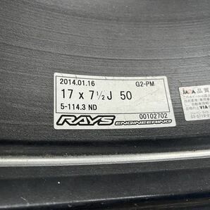 RAYSレイズ ボルクレーシング鍛造ホイールG2-PM 17インチ 17×7.5J+50 PCD114.3×5H ハンコックベンタスプライム3 215/45R17の画像10