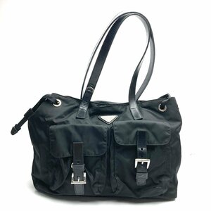 rm) PRADA プラダ テスート ナイロン ショルダーバッグ トートバッグ 黒 ブラック ※中古 保管品 エントルピー鑑定書付き