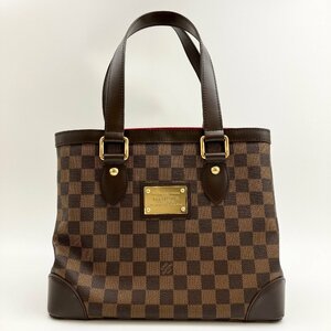 A) LOUIS VUITTON ルイヴィトン ダミエ エベヌ ハムステッドPM N51205 ハンドバッグ トートバッグ ※中古 美品 エントルピー鑑定書付