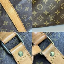 A) LOUIS VUITTON ルイヴィトン モノグラム キーポル55 ボストンバッグ M41424 ポワニエ/ネームタグ/パドロック(鍵無)付属 中古 現状渡し_画像8