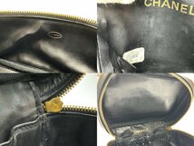 rm)CHANEL シャネル バニティバッグ ミニバッグ コスメポーチ ビコローレ A01618 3番台 シリアルシール有り ブラック 中古_画像10