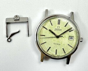 A)OMEGA オメガ ジュネーブ 自動巻 166.0163 Cal.1012 メンズ アンティーク 腕時計 尾錠付 動作品 ジャンク品 中古