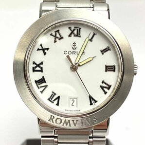t)コルム CORUM ロムルス ROMVLVS 腕時計 63.171.20 デイト 3針 クオーツ 腕回り約18.5cm ブランド腕時計 中古の画像3