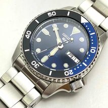 t)セイコー SEIKO × シップス SHIPS 腕時計 4R36-15V0 自動巻き 5SPORTS ファイブスポーツ 裏スケ 腕回り約20.5cm メンズ 中古 ※箱/他有_画像2