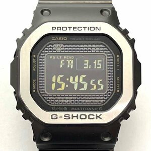 t)カシオ CASIO ジーショック G-SHOCK ソーラー電波腕時計 フルメタル GMW-B5000MB-1JF デジタル 20気圧防水 腕回り約22cm 中古 ※箱/他有