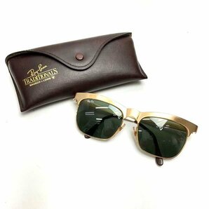 ｔ)レイバン Ray-Ban サングラス W0755 ゴールドカラーフレーム メンズ 中古 ※専用ケース有り フレーム歪み有りの画像10