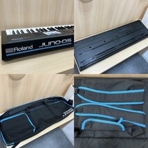 A) Roland ローランド シンセサイザー JUNO-DS61 ジュノ 61鍵盤 キーボード 椅子 スピーカー スタンド セット 音響機器※中古_画像7