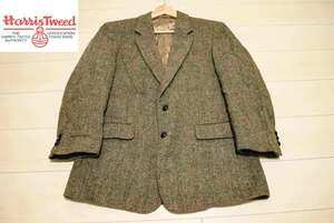 Harris Tweed ハリス ツイード 2釦 胡桃釦 ツイード テーラード ブレザー ジャケット L 冬 (R00101818)