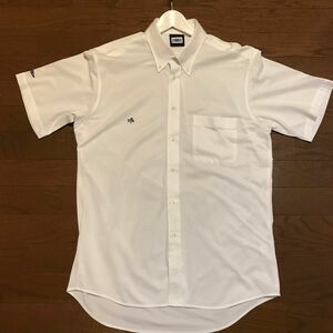UMBRO 白 シャツ 半袖 ボタンダウン XLサイズ yシャツ ユニフォーム