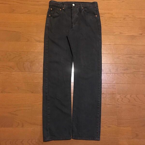 Levi's 501 ブラックデニム W30L32 リーバイス デニム ジーンズ 後染め 難あり