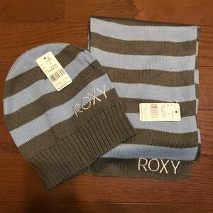 00s y2k ROXY ニットマフラーストールSET 109 ギャル ボーダー柄 ルーズソックス