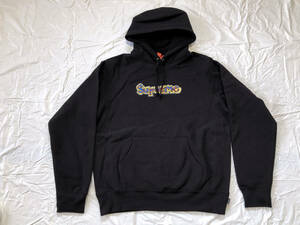 新品 Supreme 18SS Gonz Logo Hooded Sweatshirt Black Size S