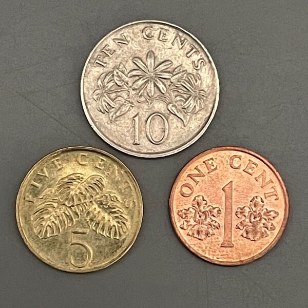 シンガポール 旧硬貨 3枚