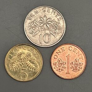 シンガポール 旧硬貨 3枚