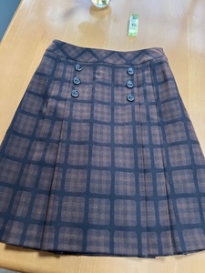 UNTITLED wool skirt check 