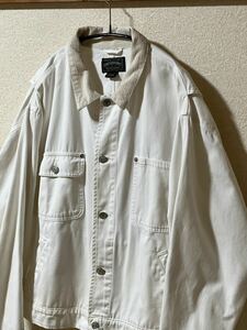 【POLO COUNTRY】RALPH LAUREN cotton jacket 1990s OLD （サイズ:L） ホワイトデニム / カーハート リーバイス リー ヴィンテージ 
