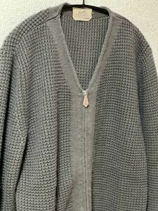 【Hermes】ニット カーディガン cashmere50% cotton50% （サイズ:XL）1990s OLD カーキ / マルジェラ ギャルソン brioni prda gucci