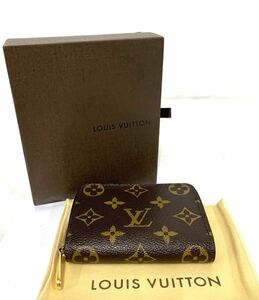 美品 LOUIS VUITTON ルイヴィトン モノグラム ジッピーコインパースミニ財布M60067 コインケース ブラウン系 箱保存袋 カ15