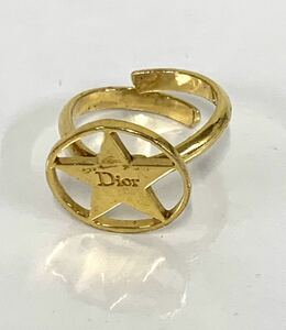 Dior ディオール 指輪 アクセサリー リング ゴールドカラー 系 現状品 星 カ15