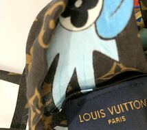 LOUIS VUITTON ルイヴィトン モノグラム ヴァージル・アブローシリーズ LVフレンズ 巾着ポーチのみシルク メンズ ブラウン カ4_画像6