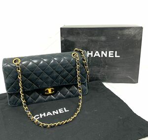 CHANEL シャネル マトラッセ25 チェーンショルダーバッグゴールド金具 ダブルフラップ マトラッセ25 5577062 箱保存袋ブラック カ15