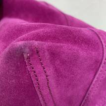 TIFFANY&Co. ティファニー トートバッグ ハンドバッグ メタリックレザー スエード パープル 紫 付属ポーチ保存袋 カ4_画像6