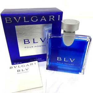 現状品 ブルガリ BVLGARI 香水 ブルー プールオム オードトワレ BLV HOMME 箱あり カyg