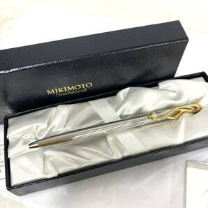 1円出品インクあり MIKIMOTO ボールペン ミキモト 筆記用具 全長約13cm 現状品 カ4の画像1