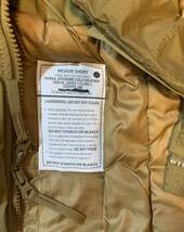 ★初見, デッドストック, NWT, 新品未使用 米軍実物ECWCS 最需要人気サイズ US Government Issue GEN3 Level7 Parka Coyote498 M-Short_画像6