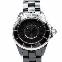 CHANEL シャネル 腕時計 J12 インテンスブラック ブラック系 セラミック 中古 レディース_画像1