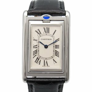 Cartier Cartier Watch Tank Buscorrant LM Серебряная из нержавеющая сталь кожаная ремень кожаная кожа использовалась дамы