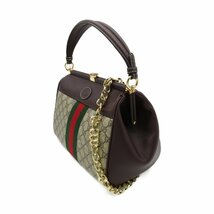 グッチ ハンドバッグ ブランドオフ GUCCI レザー ハンドバッグ GGスプリームキャンバス/レザー レディース_画像3