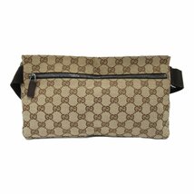 グッチ ウエストバッグ ブランドオフ GUCCI GGキャンバス ウエストバッグ ボディバッグ キャンバス/レザー 中古 メンズ レディース_画像2