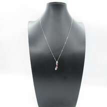 ジュエリー ルビー ダイヤモンド ネックレス ブランドオフ JEWELRY K18WG（ホワイトゴールド） ネックレス K18WG 中古 レディース_画像6